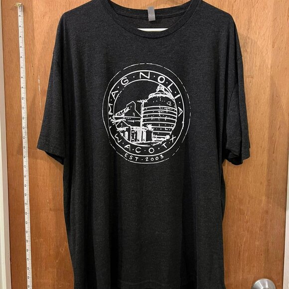Size 2X - Magnolia - Dark Gray/Black Short Sleeve Promotional T-Shirt - Picture 1 of 7